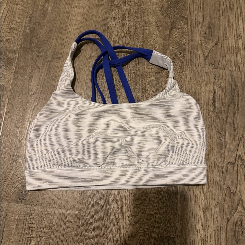 Lululemon Athletica Strappy Sports Bra - Gray and Blue